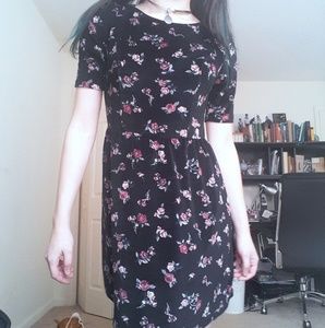 Vintage velvet floral dress